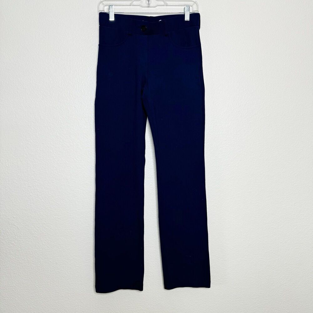 Betabrand Pants Small Petite Straight Leg Navy Blue Yoga Dress Pull On Career